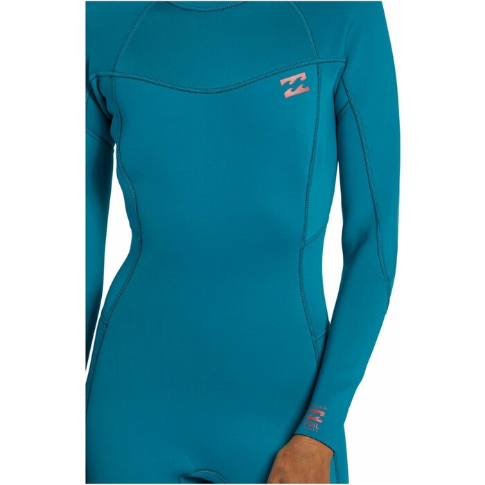 Billabong Womens Foil Mm Flatlock Back Zip Wetsuit Abjw